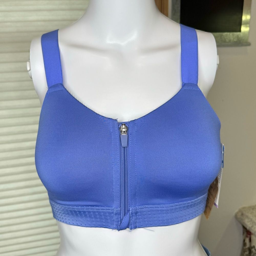 Layer 8 Periwinkle’s mole Blue Maximum Support Wedge Sports Bra Size Small